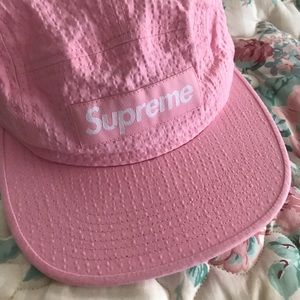 Supreme SS17 pink camp hat